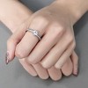 Slickblue Stylish Women's Ring in Polished Stainless Steel with Clear CZ Pave Stones - Perfect for Engagement, Size 5-10 - 2 of 4