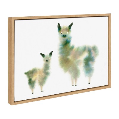 Kate & Laurel All Things Decor 18"x24" Sylvie Alpaca Fluffs Framed Canvas by Faryn Hughes Natural