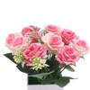 Unique Bargains Fake Plants Rose Plastic 2.95"x2.95"x7.48" 1 Pc - 4 of 4