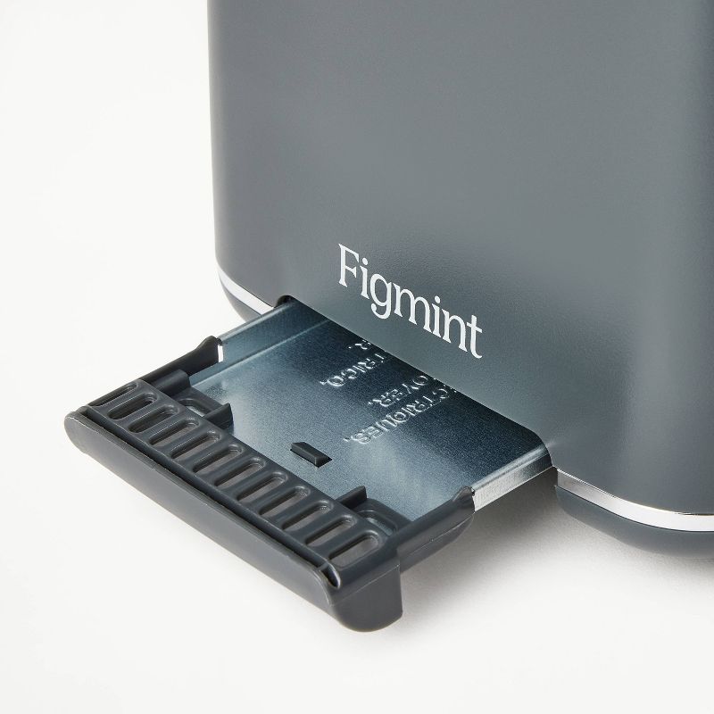 2 Slice Toaster with Thin Chrome Band Gray - Figmint&#8482;, 6 of 10
