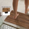 Sunnydaze Solid Teak 19.5" x 31.5" Shower and Bath Slatted Mat with Rubber Feet - 4 of 4