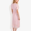 Anna-Kaci Women's Short Sleeve Smocked Fashion Dress with Swiss Dot Pattern and Ruffle Hem Detail Casual Summer Dress - 4 of 4