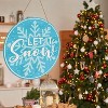 Lomsoe Christmas Wooden Hanging Decor Winter Let It Snow Door Sign Wooden Farmhouse Wall Front Door Hanger Christmas Sign Christmas Gift - 4 of 4