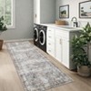Vintage Machine Washable Rug for Living Room Non-Slip Non-Shedding Distressed Floral Printed Indoor Carpet - 4 of 4