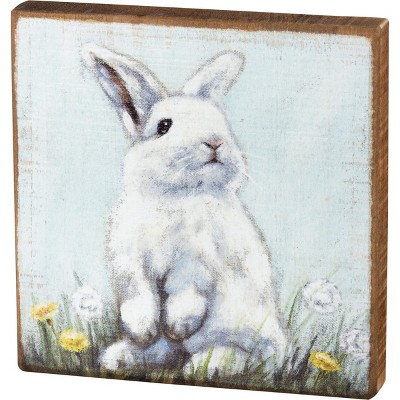 Cartello Decorativo In Legno Primitives By Kathy "Happy Spring", 12,7x7,6x2,5 Cm