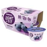 Light + Fit Nonfat Gluten-Free Blueberry Greek Yogurt - 4ct/5.3oz Cups