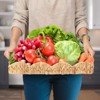 BRINJOY 2-Piece Water Hyacinth Tray Set - Handwoven Scalloped Edge Trays with Handles (17" & 15.5" Rectangular Storage Baskets) - 4 of 4