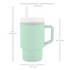 LunaLulinlk Tumbler – Adorable 9 oz. Training Cup with Toddler-Friendly Straw and Handle, Cool Mint - 3 of 4