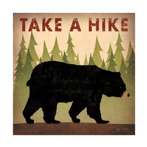Trademark Fine Art -Ryan Fowler 'Take A Hike Black Bear' Canvas Art - 1 of 4