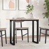 vidaXL Dining Table O-Frame 39.4"x19.7"x29.5" Solid Wood Pine and Steel - 2 of 4