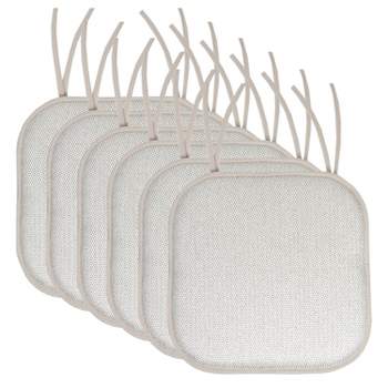 Chocolate Micro Fiber Chair Pads With Tie Backs (set Of 4) - Essentials :  Target
