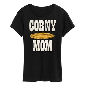 Women's - Instant Message - Valentine's Day Corny Mom Short Sleeve Graphic T-Shirt - 1 of 4