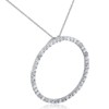 Pompeii3 2ct Circle Eternity 14K White Gold Diamond Pendant - 2 of 4