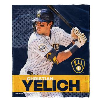 50"x60" MLB Milwaukee Brewers Christian Yelich Silk Touch Throw Blanket