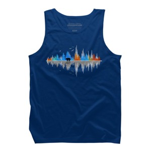 Men's Design By Humans Sounds of Nature Color Tree Notes By NomAdartStudio Tank Top - 1 of 2