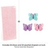 Big Dot of Happiness Beautiful Butterfly - Paper Straw Decor - Floral Baby Shower or Birthday Party Striped Decorative Straws - Set of 24 - 3 of 4