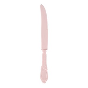 Smarty Had A Party Pink Baroque Plastic Dinner Knives - 480 pcs - 1 of 4