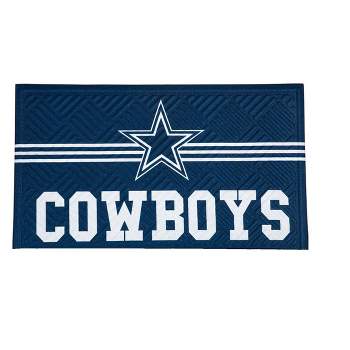 Evergreen NFL Dallas Cowboys Embossed Mat Cross Hatch Indoor and Outdoor Doormat