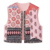 Women's Print Quilted Vest - Pink Ripple M - 4 of 4