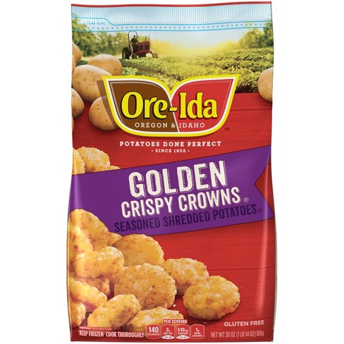 Ore-Ida Crispy Crowns Seasoned Frozen Shredded Potatoes - 30oz : Target