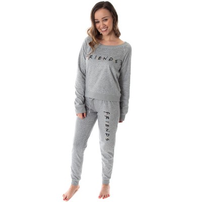 Friends TV Show Logo Juniors' Comfy Shirt And Pants Jogger Pajama Set Classic Friends Logo