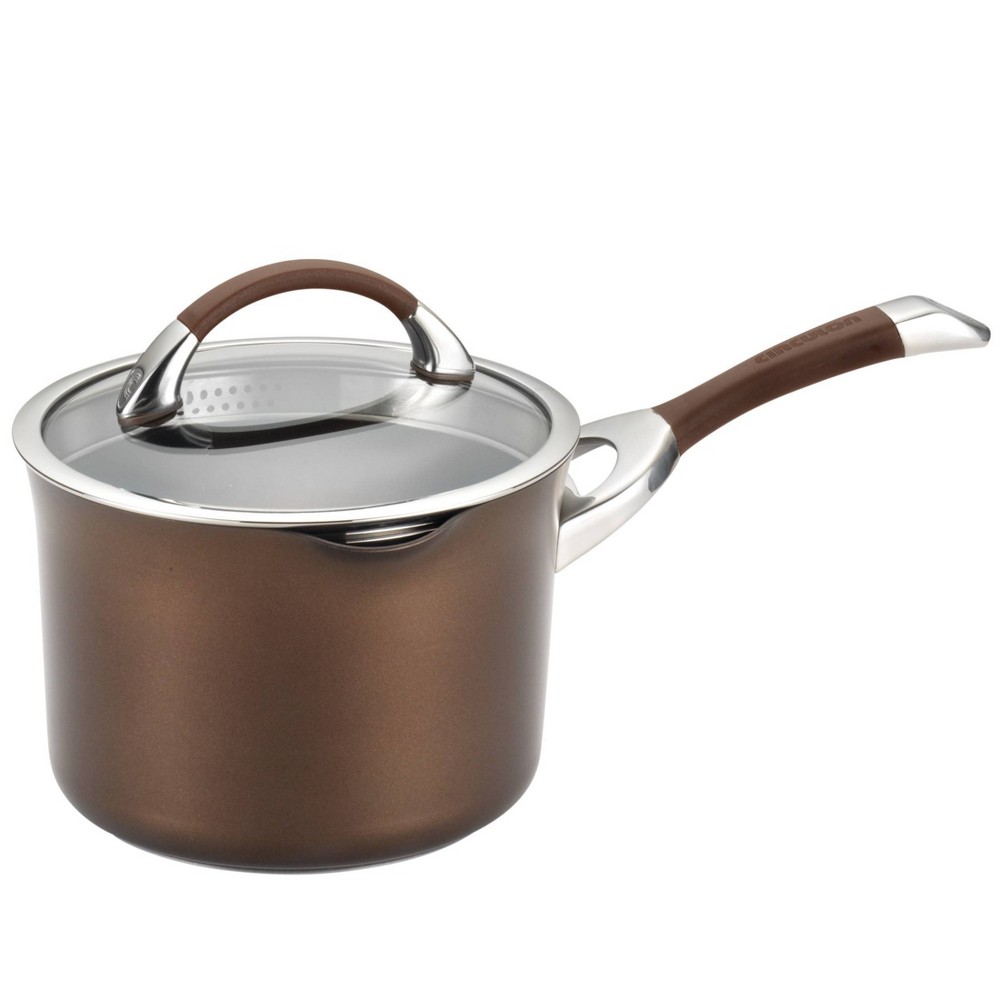 Circulon Symmetry 3.5qt Covered Straining Saucepan