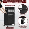 5-Drawer Rolling Tool Box, Heavy Duty 2-Piece Detachable Cabinet with Locking Wheels, Mechanic's Tool Storage for Garage/Workshop, Black - 2 of 4