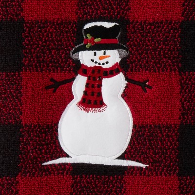 Red Buffalo Check Cotton Holiday Washcloth Set