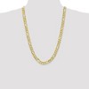 Black Bow Jewelry Men's 8.75mm, 10k Yellow Gold, Concave Figaro Chain Necklace - 2 of 4