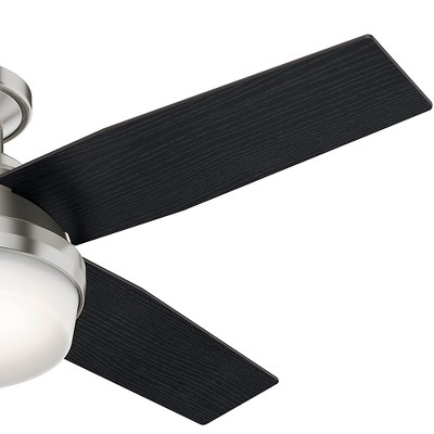 Hunter 44" Brushed Nickel Low Profile Ceiling Fan with LED Light