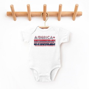 The Juniper Shop America With Stars And Stripes Baby Bodysuit - 1 of 2