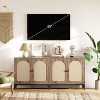 Rattan Sideboard Buffet Cabinet, Kitchen Storage Cabinet Adjustable Shelves, Boho Accent Liquor Coffee Buffet for Living Dining Room Hallway - 3 of 4
