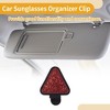 Unique Bargains Universal Car Sunglasses Clip with Magnetic PU Leather 3.15"x2.36" 1 Pc - 3 of 4