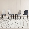 CAVINAS Modern PU Leather Dining Chairs, Set of 4 Kitchen Chair with Curved Backrest and Black Metal Legs - 2 of 4