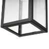 Globe Electric 1-Light Outdoor Pendant Light with Clear Glass Shade Matte Black - 2 of 4