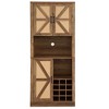 GlasFlength,Decorative Storage Cabinets, Multi-Functional Kitchen Storage,  Charm to The Kitchen, Built-in Wine Rack, Brown, 31.5"*15.7"*76.4" - 3 of 4