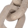 Decorative Object Stone Travertine Chain Link Accent Glam Style for Home Office Bedroom Living Room Decor - 2" Tan - 4 of 4