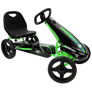 Air Jet Pedal Kids Go Kart, Green - 1 of 4