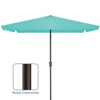 Hyleory 8' x 10' Rectangular Patio Umbrellas for Outdoor, Large Outdoor Patio Umbrellas with 6 Sturdy Ribs for Market, Garden, Pool - 3 of 4