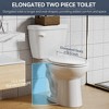 Toilet, Two-Piece Toilet - 17.5'' ADA Height Elongated Toilet, 1.28 GPF Powerful Single Flush with Soft Close Seat, 12 Inch Rough In, White - 2 of 4