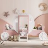 YONWAY Twin Size Princess Bed Frame for Girls, Wooden Princess Carriage Bed with Crown, Kids Twin Bed Frames for Girls Boys with Stair - 2 of 4