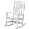Outsunny Outdoor Rocking Chair, Traditional Slatted Porch Rocker with Armrests, Fade-Resistant Waterproof HDPE for Indoor & Outdoor - 4 of 4