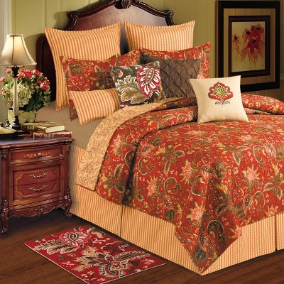 Constantine Red Floral Cotton Standard Sham