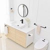 BWE 4-Piece Bath Hardware Set in Matte Black with Toilet Paper Holder Towel Hook and Towel Bar - 2 of 4