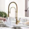 WOWOW Single Handle High Arc Pull Down Sprayer Kitchen Faucet - image 3 of 4