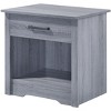Passion Furniture Hudson 1-Drawer Gray Nightstand (23 in. H x 18 in. W x 22 in. D - 2 of 4