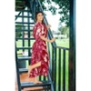 LEELA Women's Summer Maxi Nightdress Cover Up Gown Caftan Loungewear Dashiki House Dresses for Women 3X-4X Red, Abstract - image 2 of 4