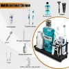 LunaLulinlk Toothbrush Holders for Bathrooms, 4 Slots Rustproof Metal Tooth Brushing Organizer with Drainage Black - 4 of 4