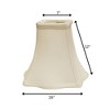 Vynxaria Slant Fancy Square Lampshades, 7"x16"x12" White - 4 of 4