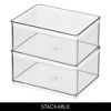 Medium Shallow Organizer Bin - Set of 4 - Clear - Made in USA - 2 of 4